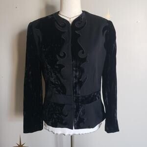 Corpgoth Velvet Blazer Small / Medium Inverted Design Office Gothic Artsy